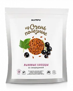 Хлебцы льняные с черной смородиной "Полезный перекус" 80 г
